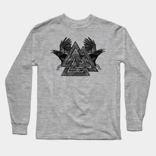 Valknut Symbol and Ravens Long Sleeve T-Shirt